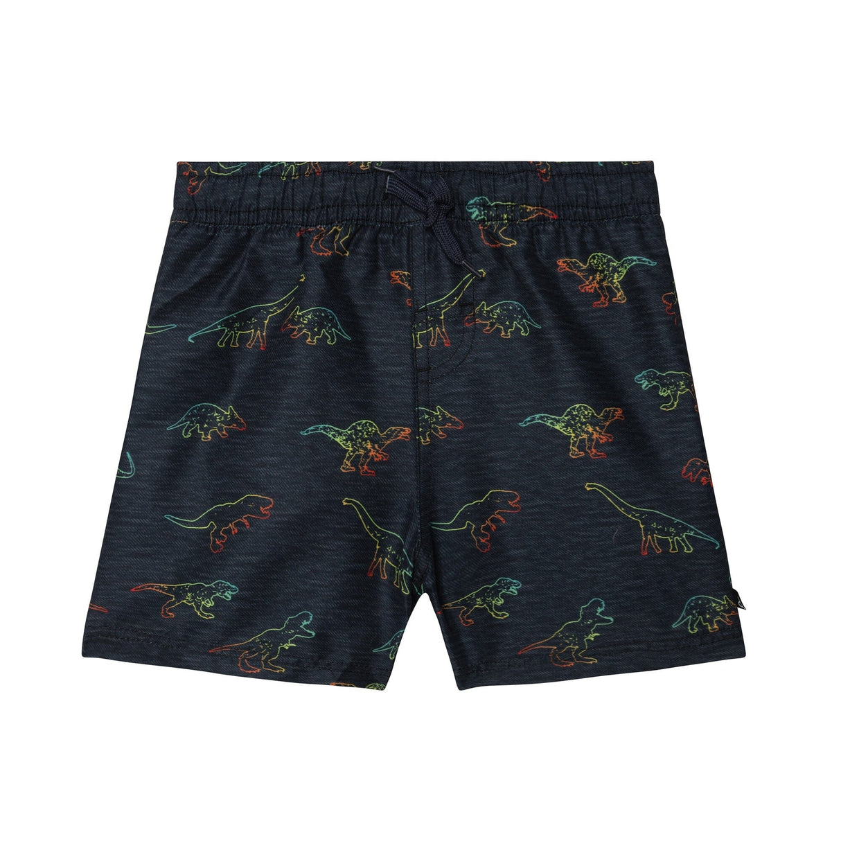 Printed Boardshort Black Dinosaurs by Deux par Deux