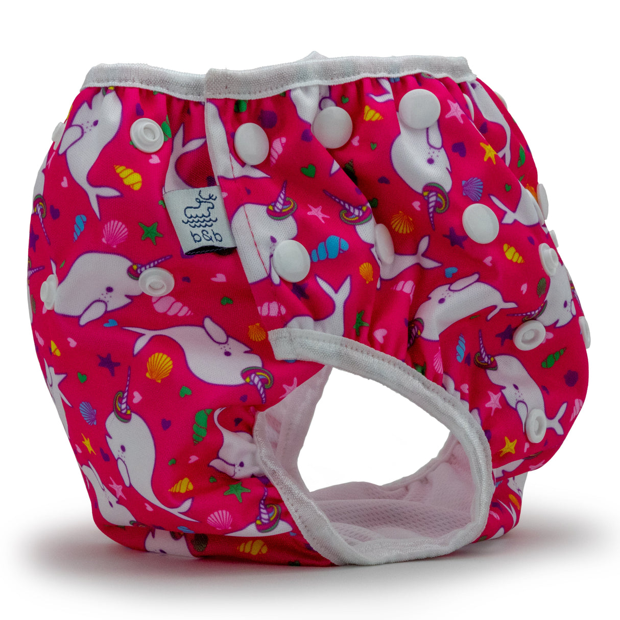 Narwhals 2-5 years Nageuret Swim Diaper (Hot Pink) by Beau & Belle Littles