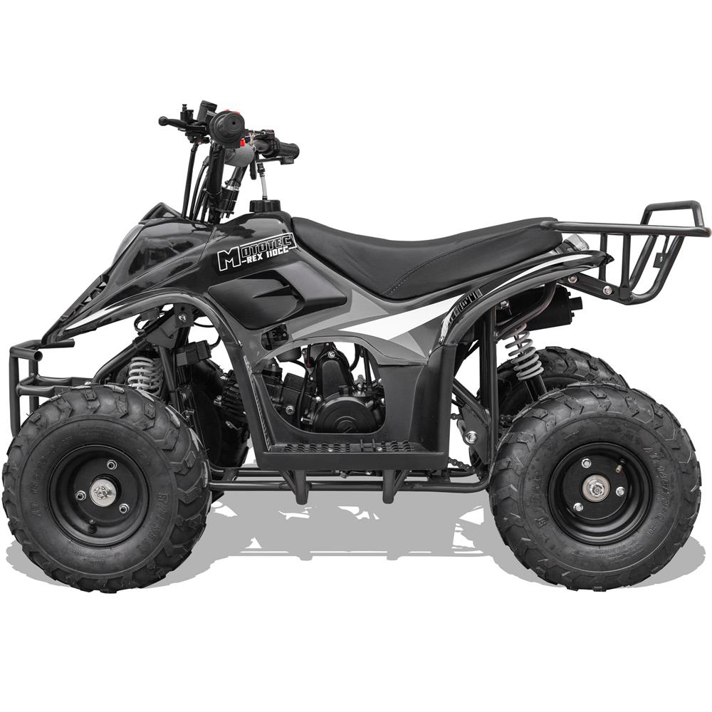 MotoTec Rex 110cc 4-Stroke Kids Gas ATV Black