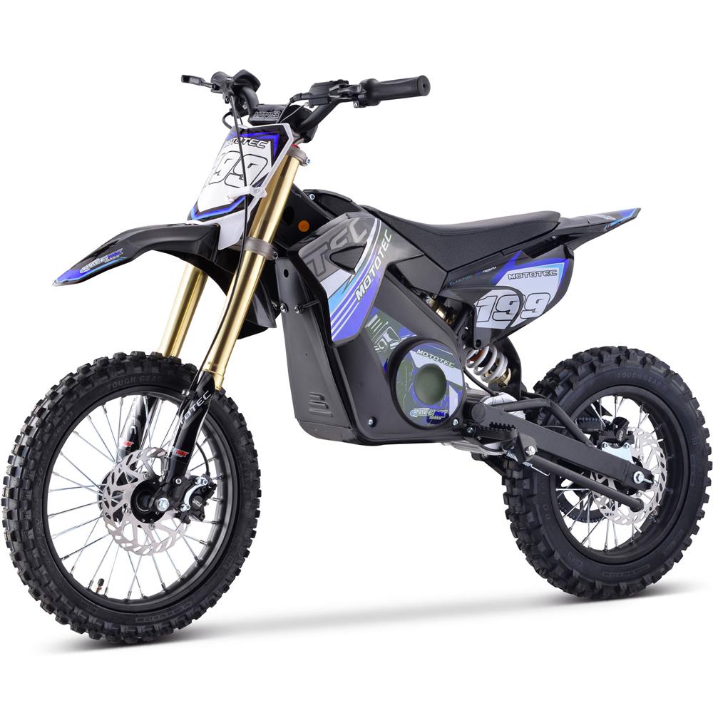 MotoTec 48v Pro Electric Dirt Bike 1800w Lithium Blue