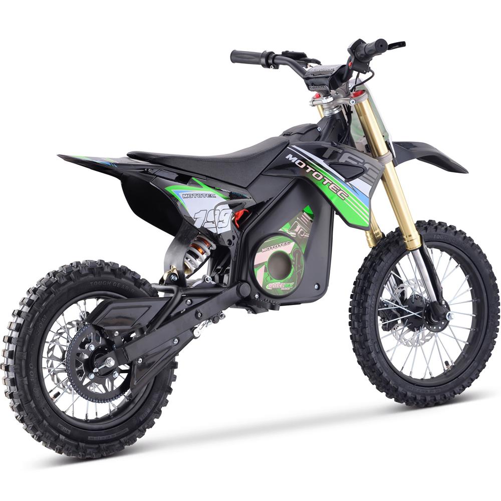 MotoTec 48v Pro Electric Dirt Bike 1800w Lithium Green