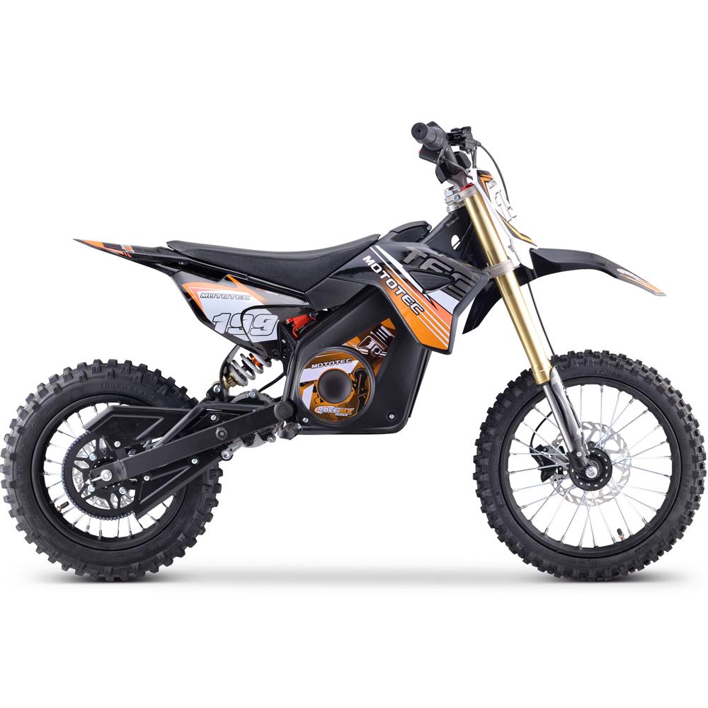 MotoTec 48v Pro Electric Dirt Bike 1800w Lithium Orange