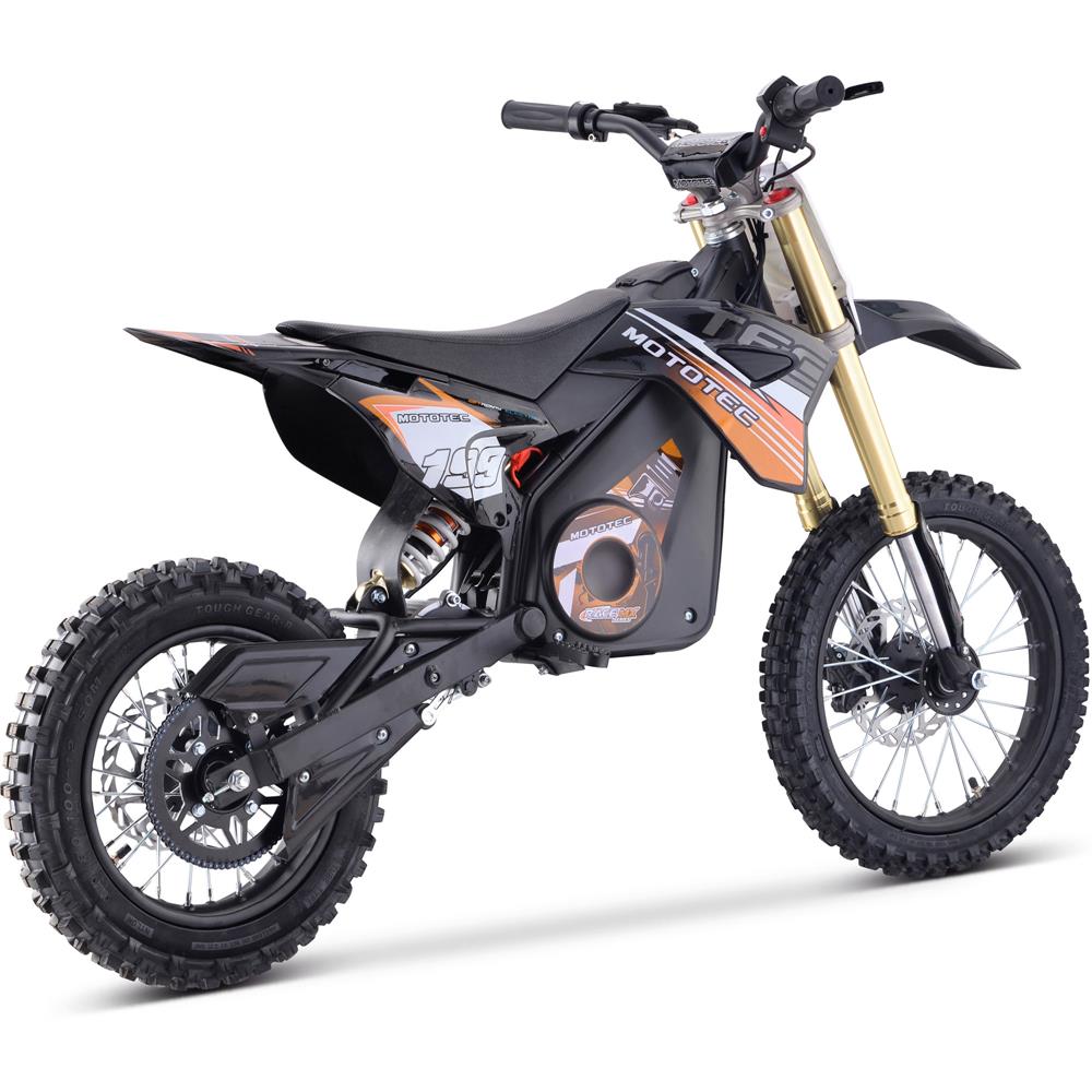 MotoTec 48v Pro Electric Dirt Bike 1800w Lithium Orange