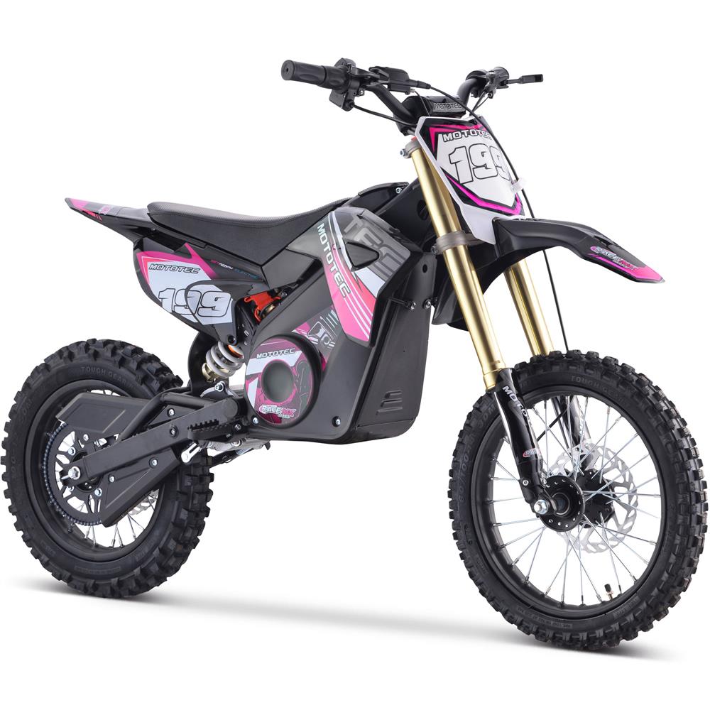MotoTec 48v Pro Electric Dirt Bike 1800w Lithium Pink