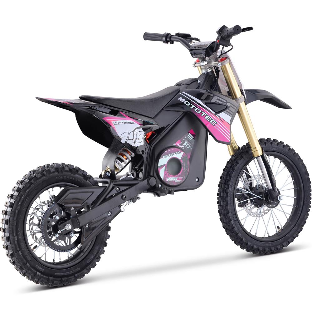 MotoTec 48v Pro Electric Dirt Bike 1800w Lithium Pink