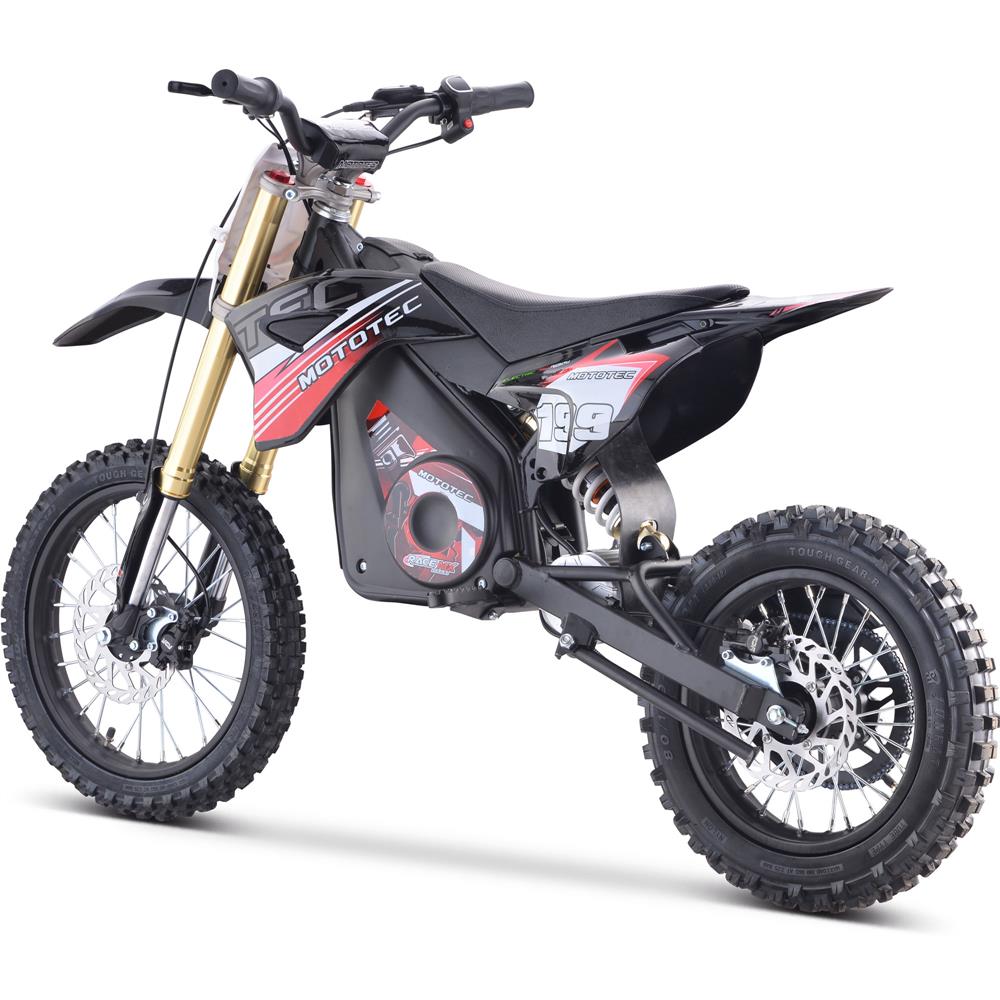MotoTec 48v Pro Electric Dirt Bike 1800w Lithium Red