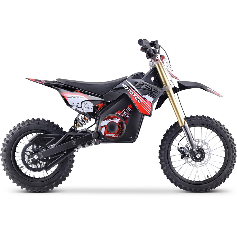 MotoTec 48v Pro Electric Dirt Bike 1800w Lithium Red