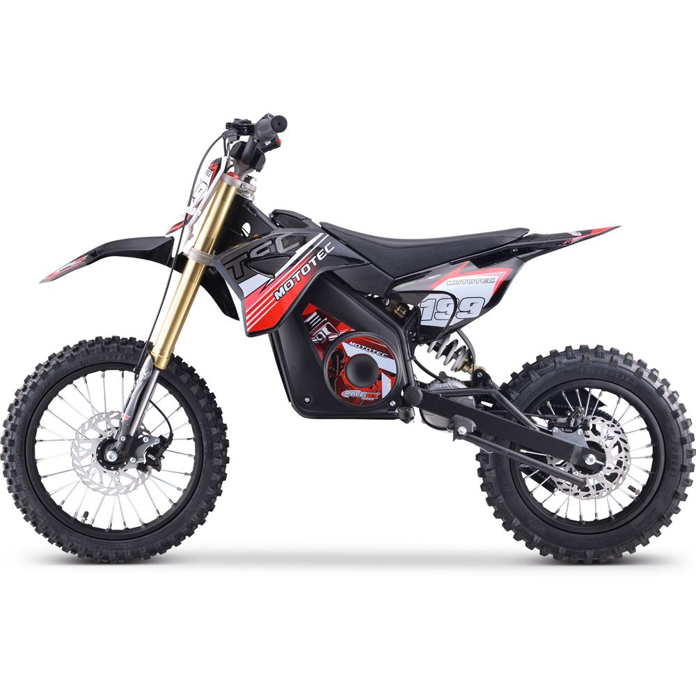 MotoTec 48v Pro Electric Dirt Bike 1800w Lithium Red