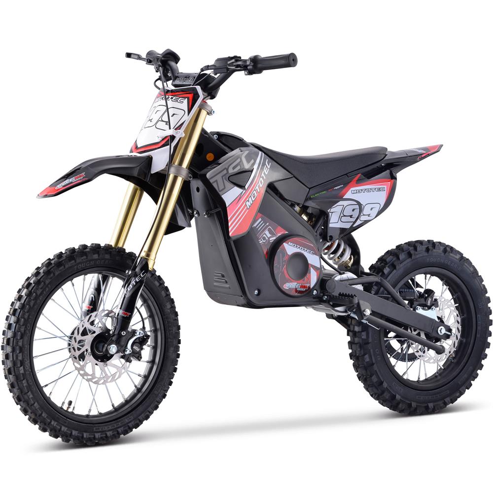 MotoTec 48v Pro Electric Dirt Bike 1800w Lithium Red