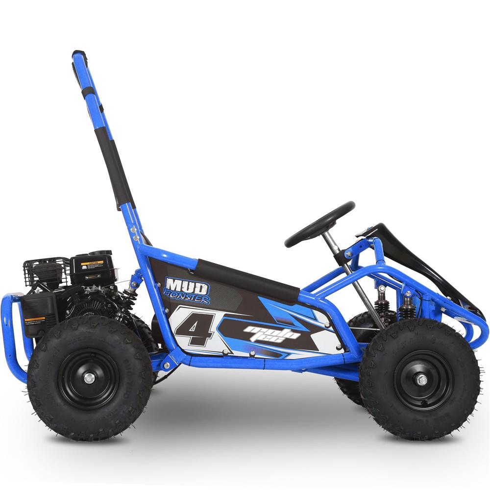 MotoTec Mud Monster 98cc Go Kart Full Suspension Blue