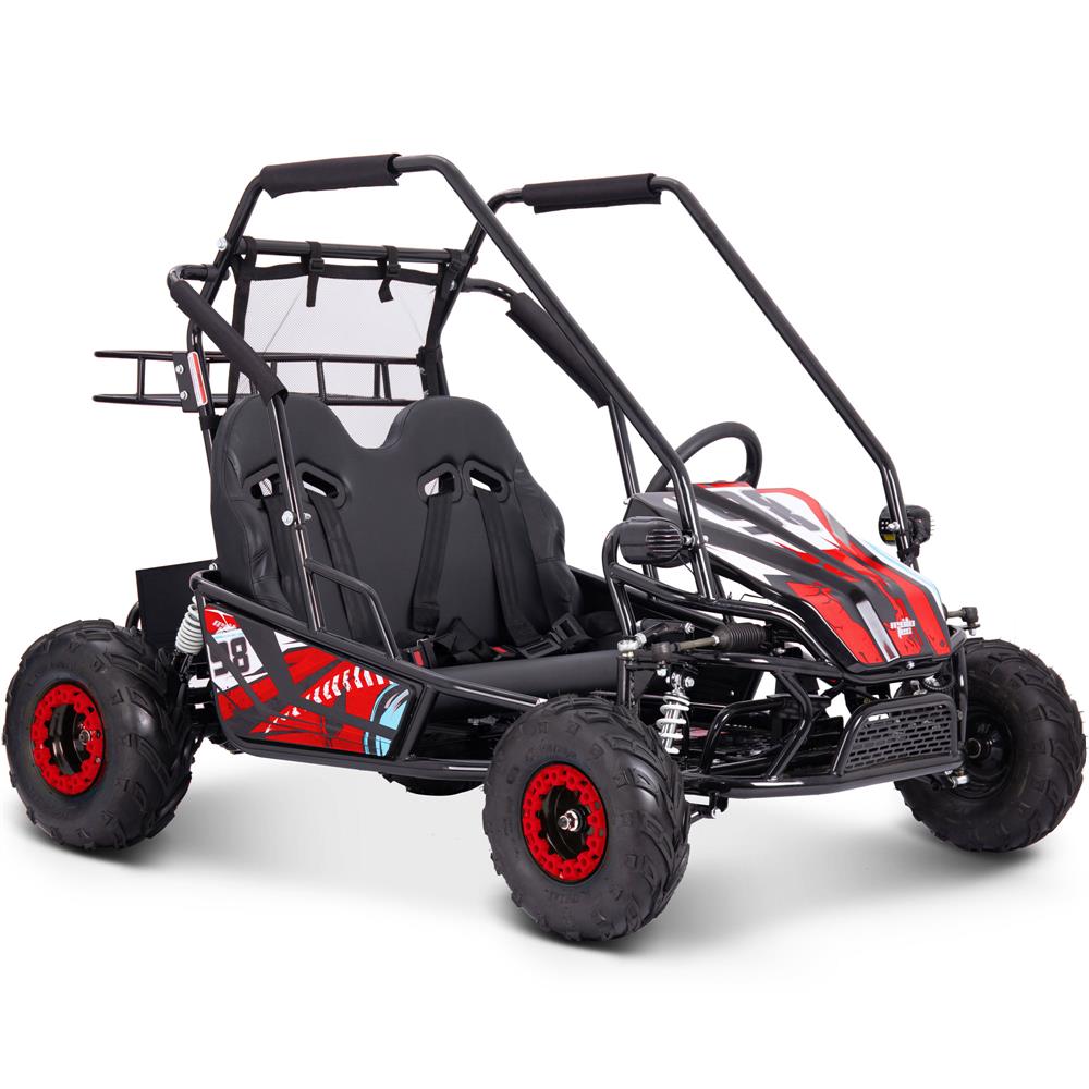 MotoTec Mud Monster XL 72v 2000w Electric Go Kart Full Suspension Red