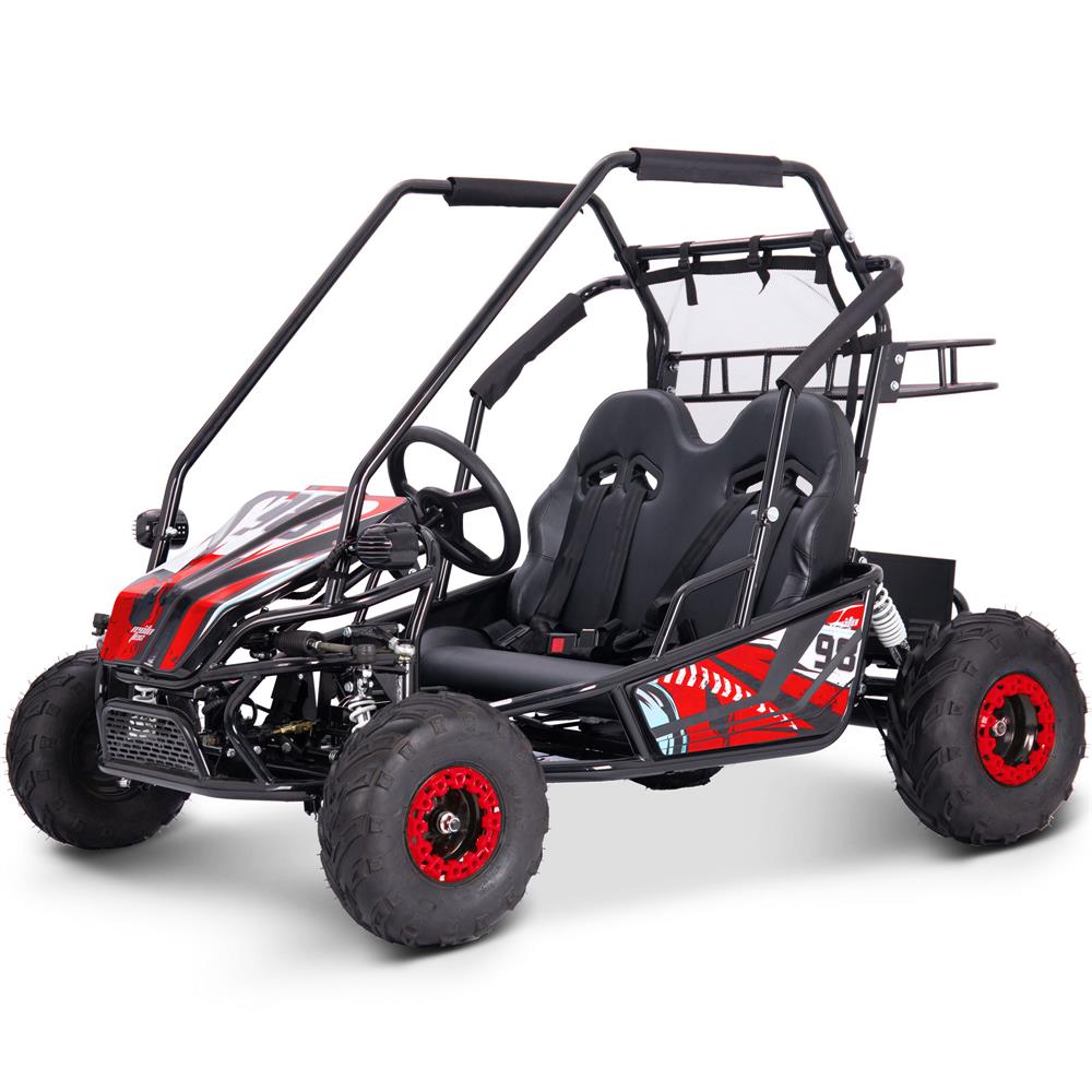 MotoTec Mud Monster XL 72v 2000w Electric Go Kart Full Suspension Red