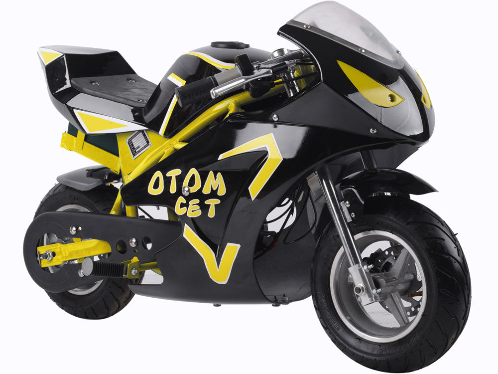 MotoTec Electric Pocket Bike GT 36v 500w Yellow