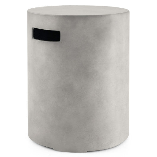 Outdoor Weather Resistant Tank Hideaway Table Fits Standard 20 LBS Propane Gas Tank for Fire Pits