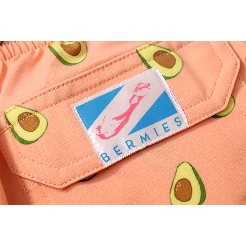 Pink Avocado - Kids Swim Trunks by Bermies