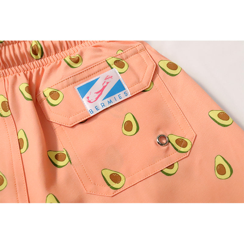 Pink Avocado - Kids Swim Trunks by Bermies