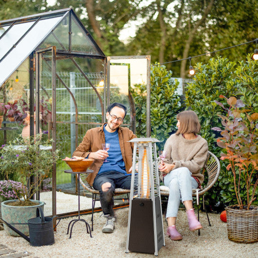 9500 BTU Portable Steel Tabletop Patio Heater with Glass Tube