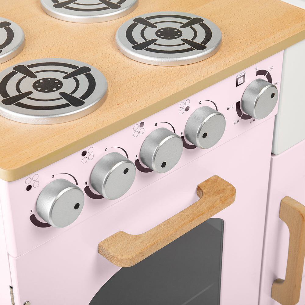 Country Play Kitchen (Pink) by Bigjigs Toys US