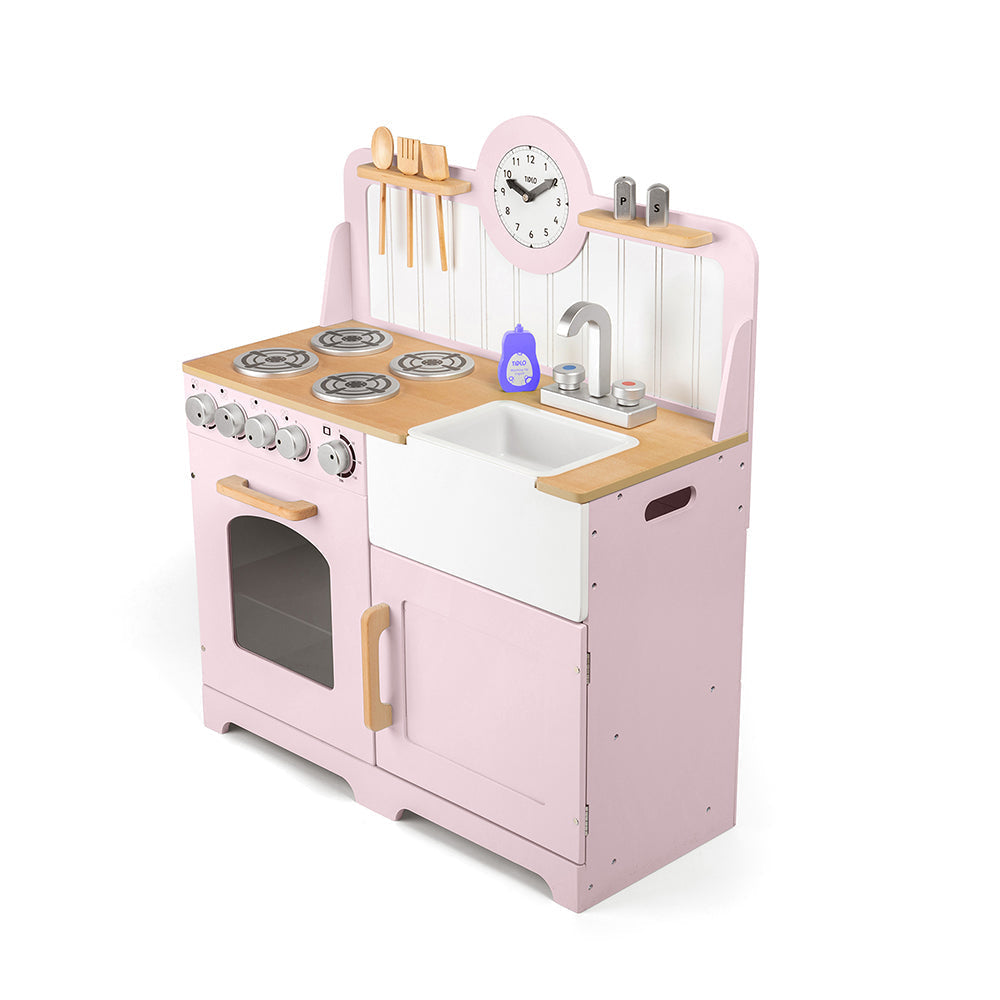 Country Play Kitchen (Pink) by Bigjigs Toys US