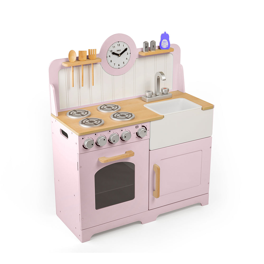 Country Play Kitchen (Pink) by Bigjigs Toys US