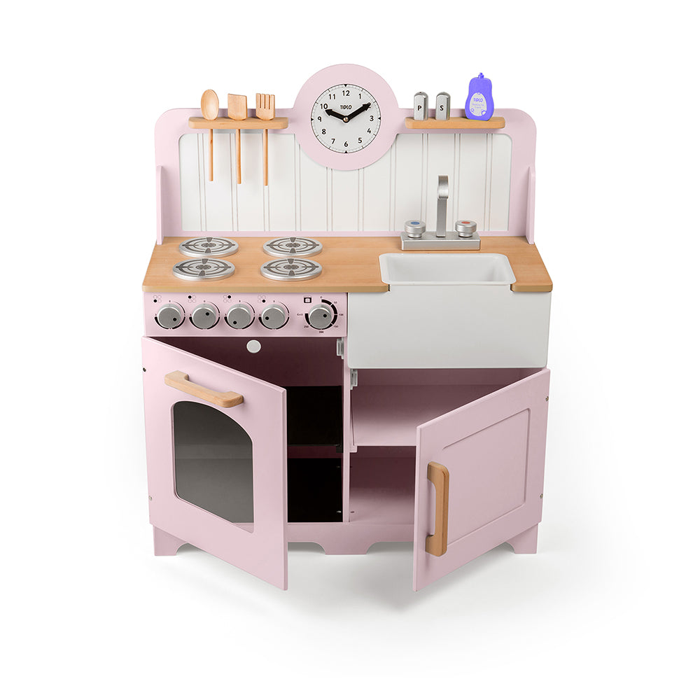 Country Play Kitchen (Pink) by Bigjigs Toys US