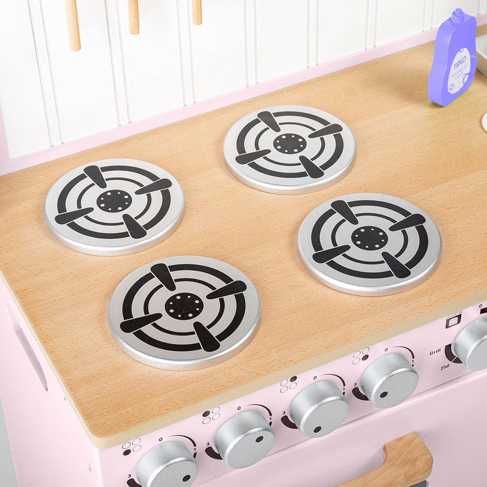 Country Play Kitchen (Pink) by Bigjigs Toys US