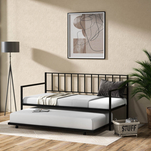 Twin Size Daybed and Trundle Frame Set Trundle Bedframe
