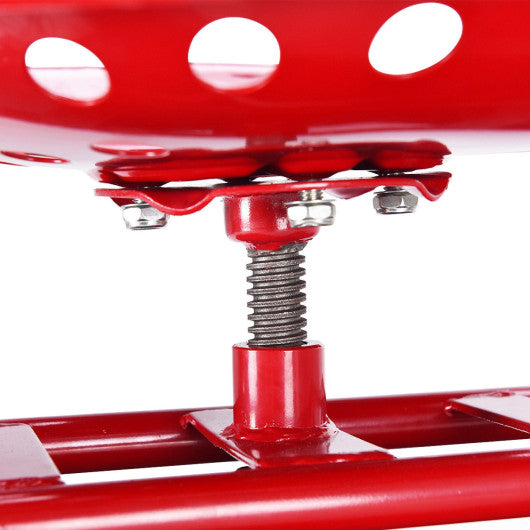 Red/Green Garden Cart Rolling Work Seat With Heavy Duty Tool Tray Gardening Planting-Red