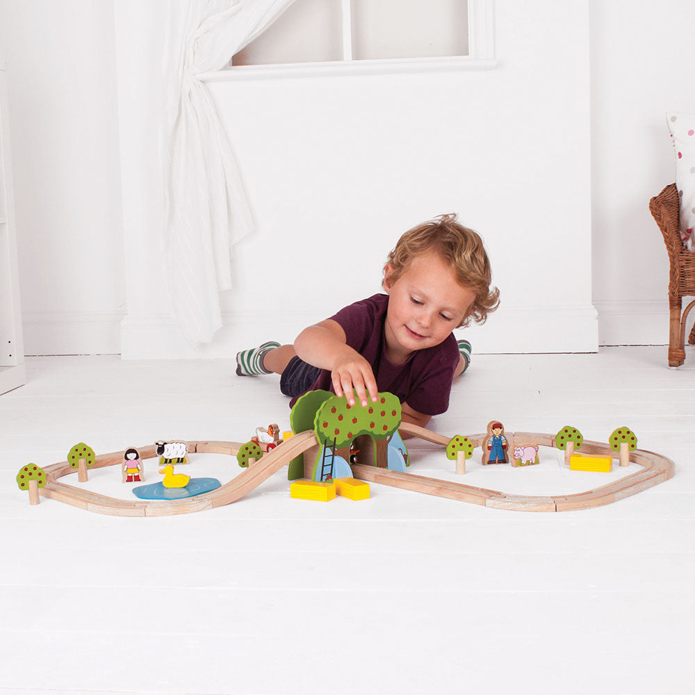 Farm Train Set by Bigjigs Toys US