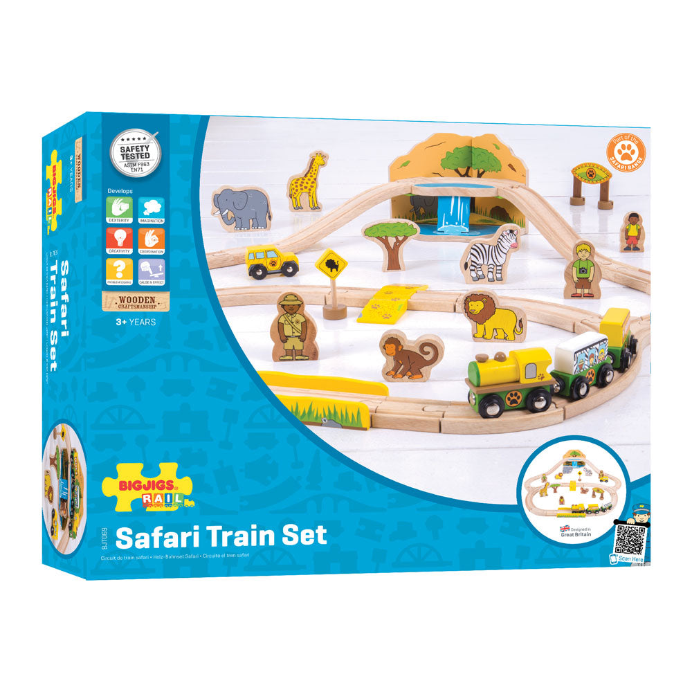 Safari Train Set by Bigjigs Toys US