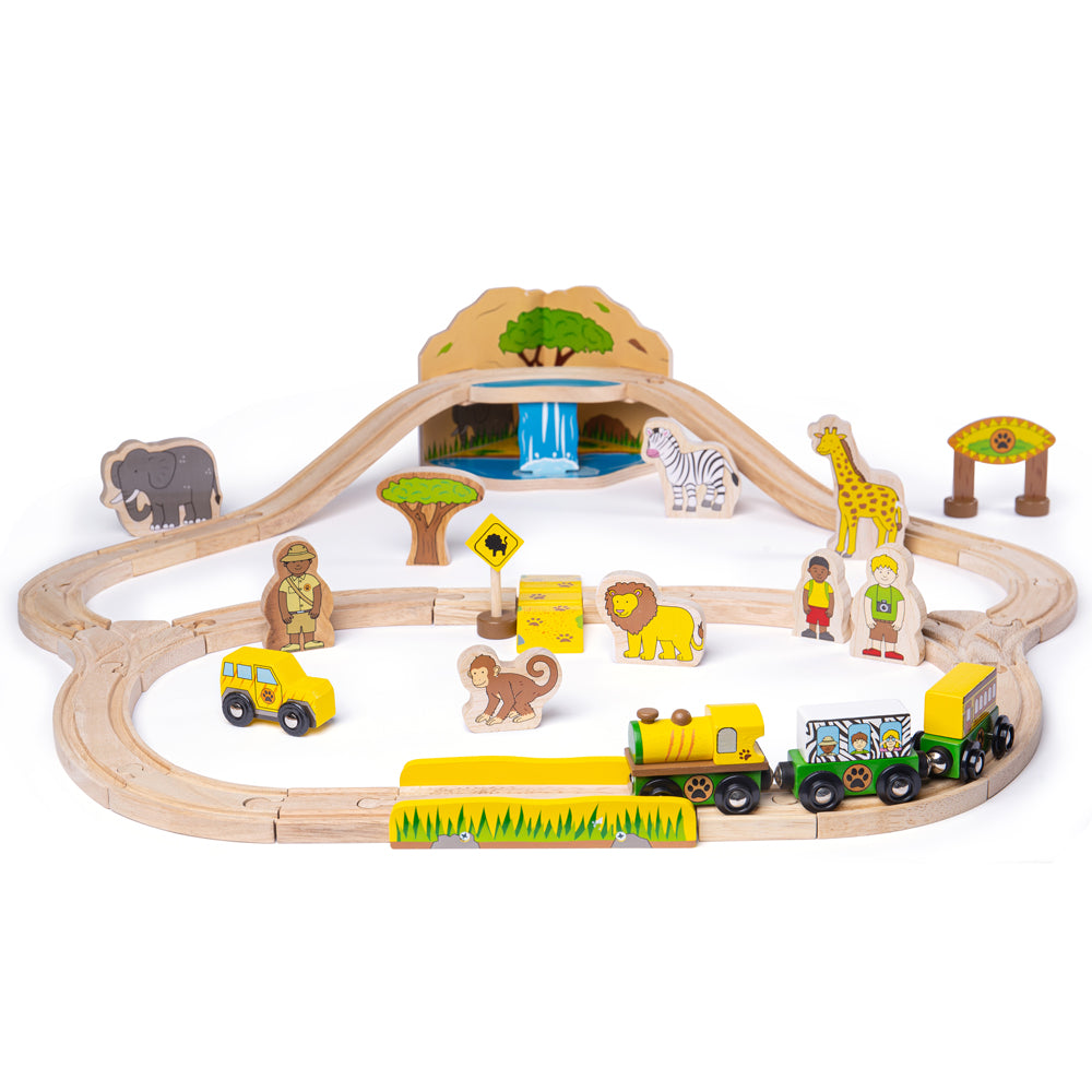 Safari Train Set by Bigjigs Toys US