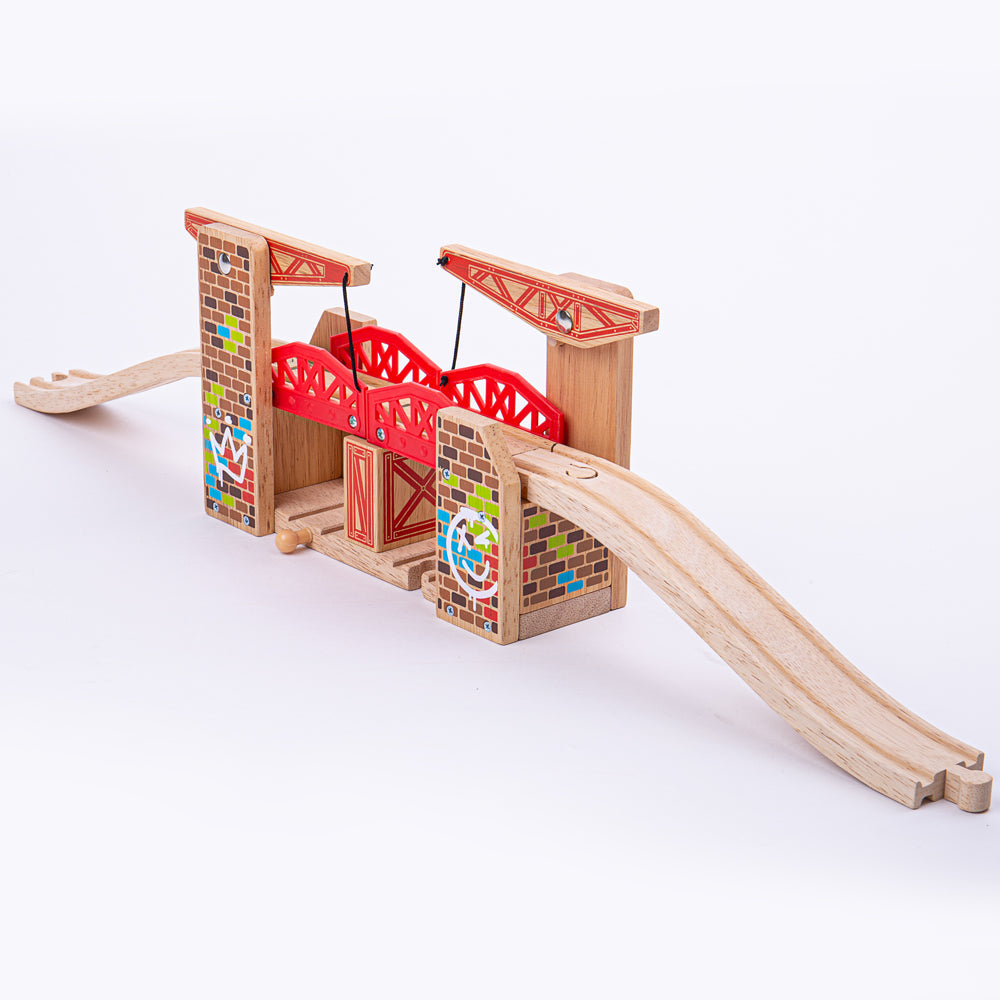 Double Lifting Graffiti Bridge by Bigjigs Toys US
