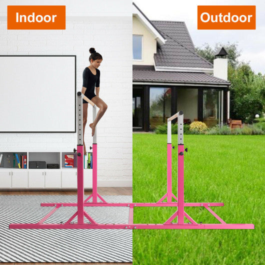 Kids Adjustable Width & Height Gymnastics Parallel Bars