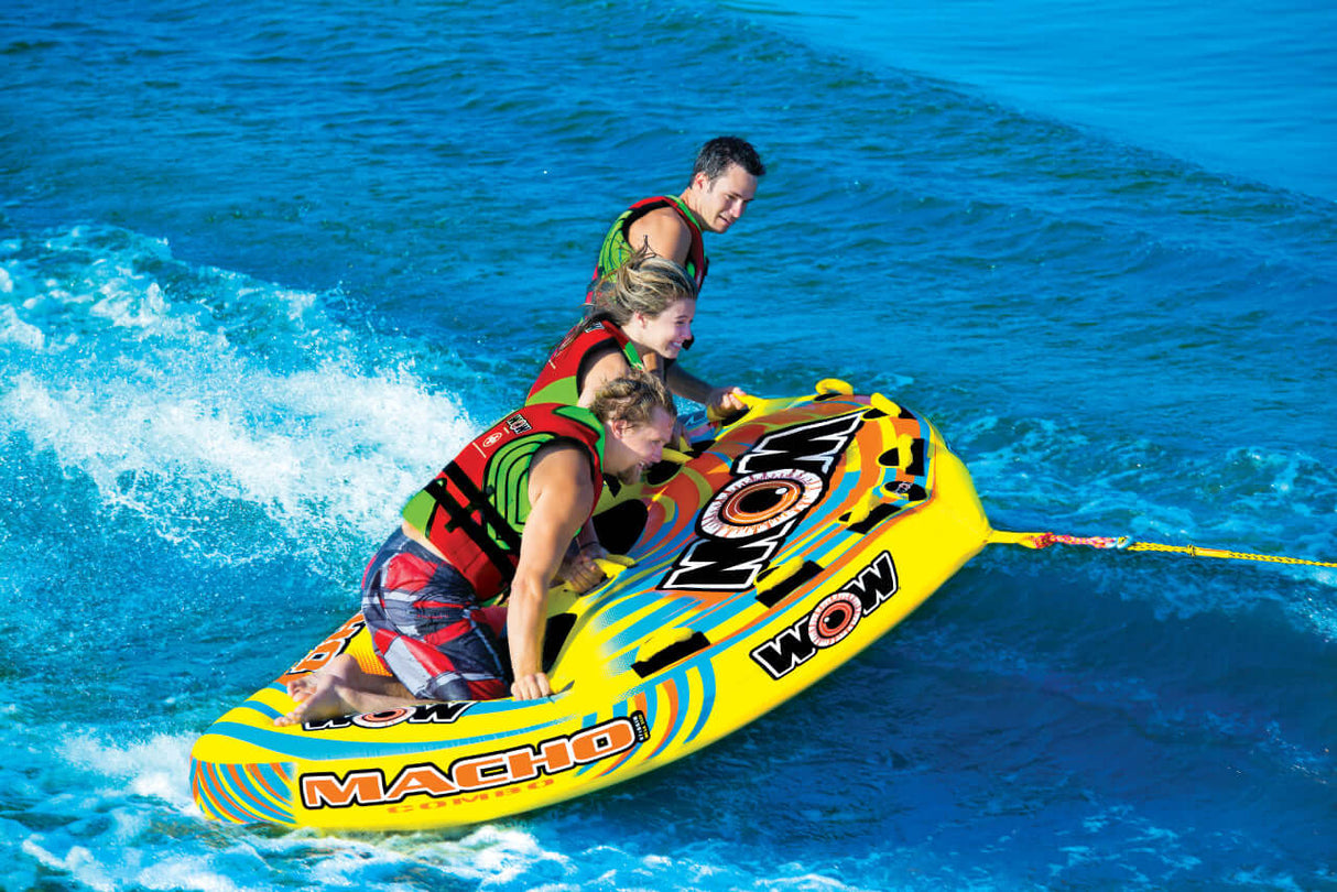 WOW Sports Macho 2 Person Towable Water Tube For Pool and Lake (16-1010) by Jupiter Gear