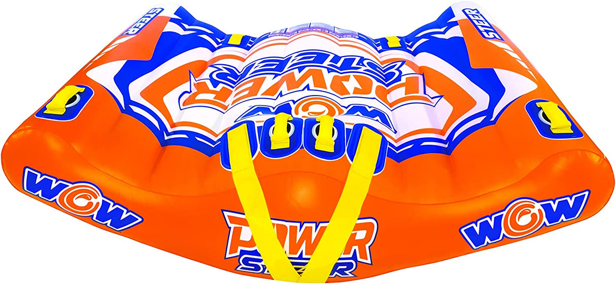 WOW Sports Power Steer 2 Person 2P Steerable Deck Tube Towable (22-WTO-4112) by Jupiter Gear
