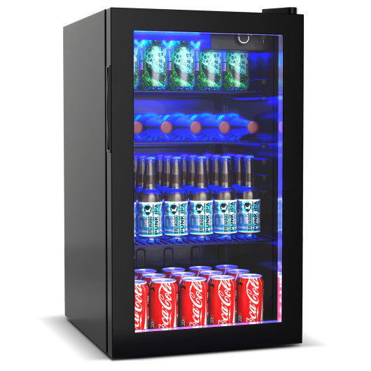 120 Can Beverage Mini Refrigerator with Glass Door