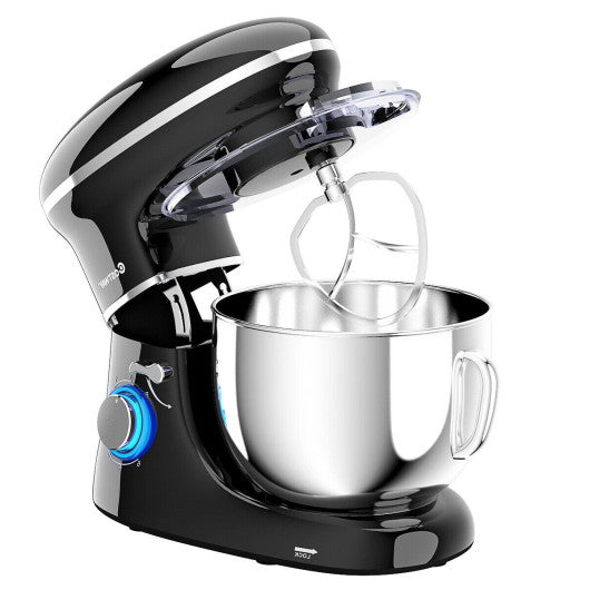 6.3 Qt 6 Speed 660W Tilt-Head Food Stand Mixer-Black
