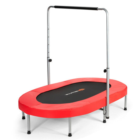 2-Person Foldable Mini Kids Fitness Rebounder Trampoline-Red