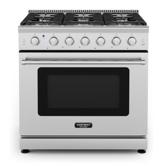 36 Inches Freestanding Natural Gas Range with 6 Burners Cooktop
