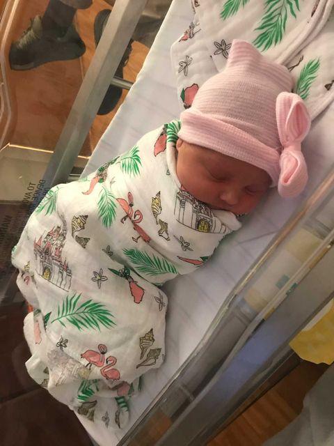 Gift Set: Florida Baby Muslin Swaddle Blanket and Burp Cloth/Bib Combo (Floral) by Little Hometown