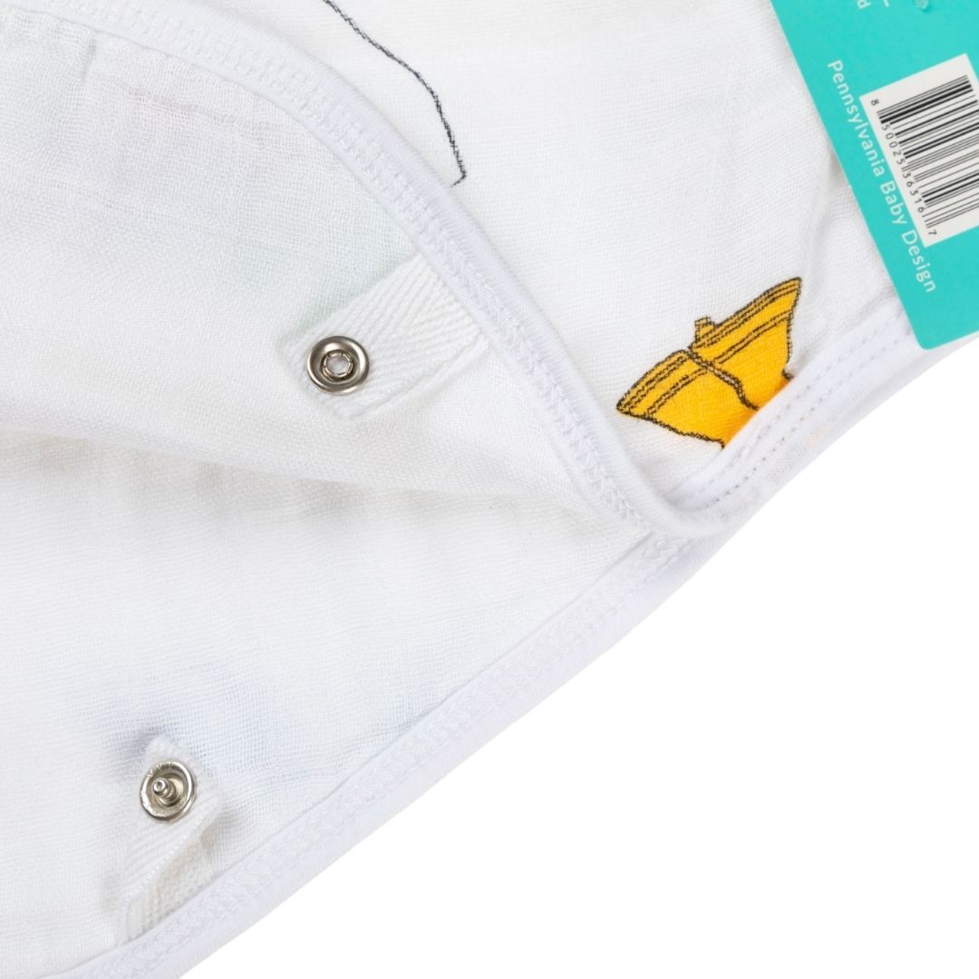 Gift Set: Pennsylvania Baby Muslin Swaddle Blanket and Burp Cloth/Bib Combo by Little Hometown