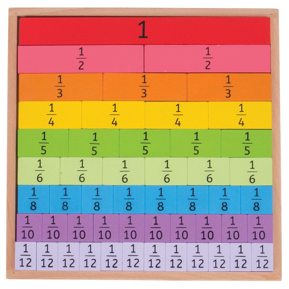 Fractions Tray by Bigjigs Toys US