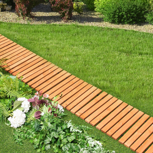 8 Feet Roll-out Weather-Resistant Patio Hardwood Pathway-22"