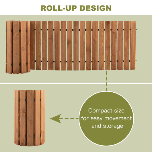 8 Feet Roll-out Weather-Resistant Patio Hardwood Pathway-22"