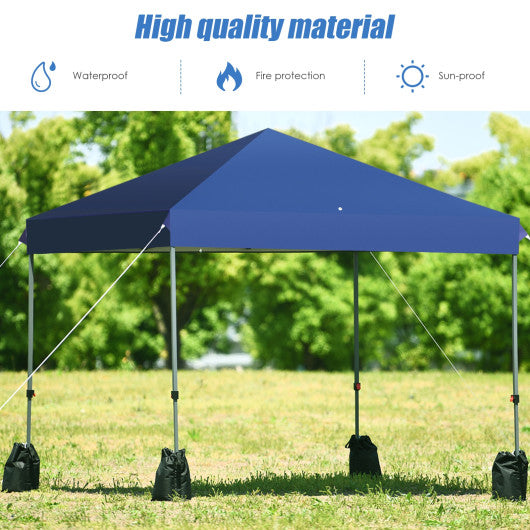 8’x8' Outdoor Pop up Canopy Tent w/Roller Bag-Blue