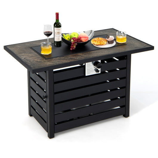 42 Inch 60000 BTU Propane Fire Pit Table with Ceramic Tabletop