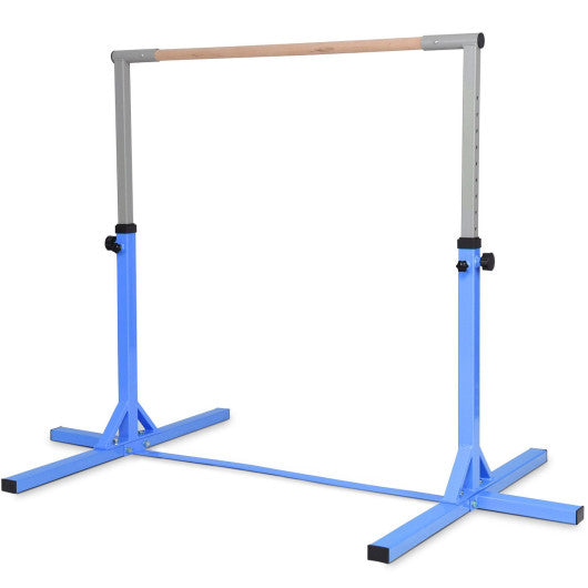 Adjustable Gymnastics Horizontal Bar for Kids-Blue