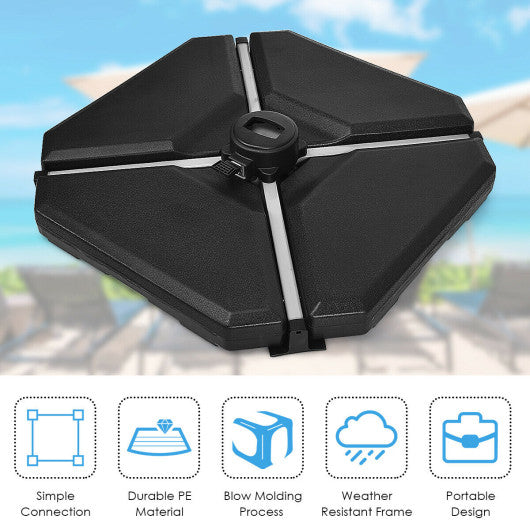 4 Pieces 195 lbs Patio Cantilever Offset Umbrella Base Weight Sand