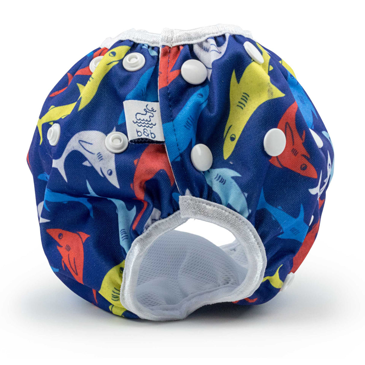 Sharks Nageuret Reusable Swim Diaper, Adjustable 0-3 Years or 2-5 Years by Beau & Belle Littles