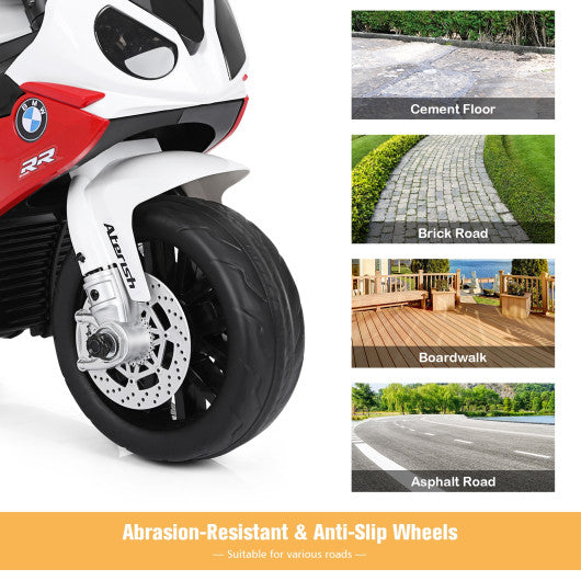 6V Kids 3 Wheels Riding BMW Licensed Electric Motorcycle-Red